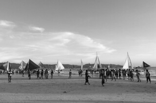 Boracay - Crowd and Sails