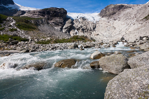 ice norway river glacier sigma1020 450d bergsetbreen