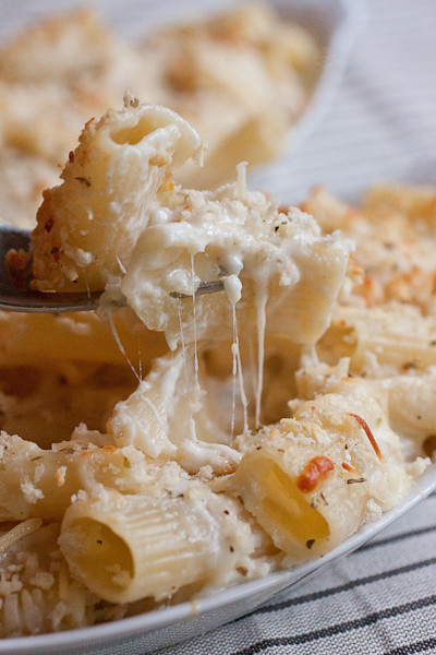 Creamy Baked Four-Cheese Pasta