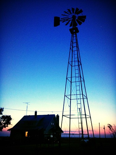 windmill silhouette sunrise kansas