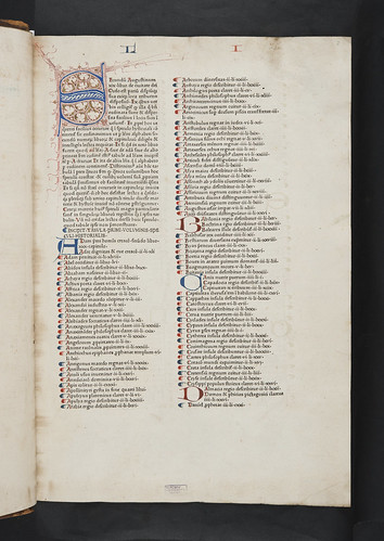 Decorated initial in Vincentius Bellovacensis: Speculum historiale