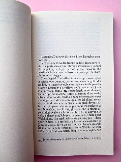 Virginia Woolf, La signora Dalloway, Einaudi 2012. Progetto grafico: 46xy. Incipit. (part.), 1