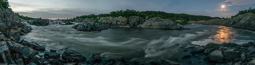 panorama virginia unitedstates greatfalls moonrise potomacriver mclean supermoon 1306225931