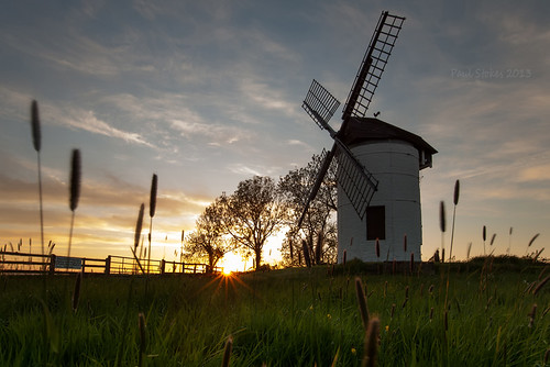 light sunset sun windmill grass pov low chapel somerset sunburst ashton scattered allerton axbridge 2pp bs26