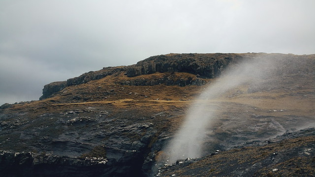 Faroe Islands strange waterfalls - Eiði