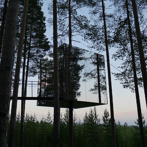 mirror sweden treehouse cube tham norrbotten lindvall harads treehotel videgård themirrorcube