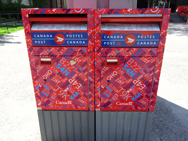 Colorful Canada Post Boxes