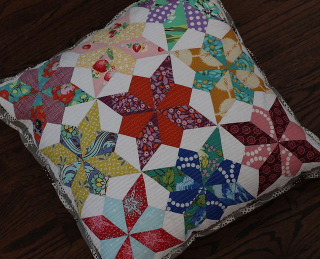 Photo Wildflower Star Pillow by Bryan house Quilts
