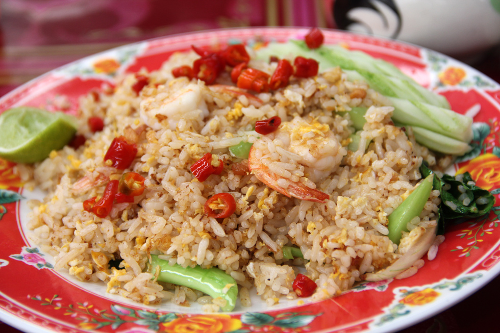 Thai fried rice with shrimp