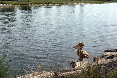 summer lake art water pelican woodensculpture 100possibilities tremontillinois southwestlake