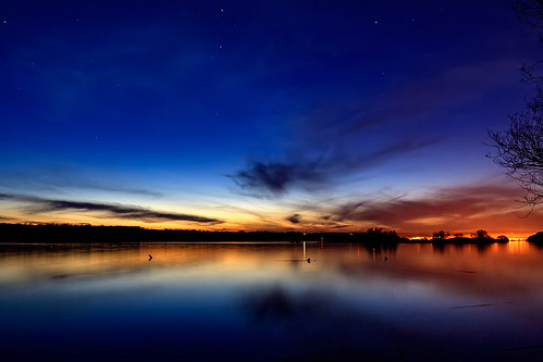 blue light sunset orange sun water river shore danube sabinfotaro