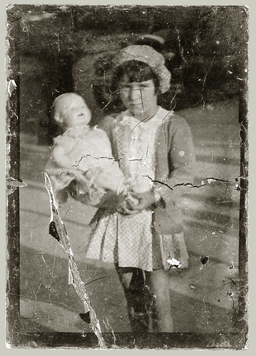 Tintype girl and doll