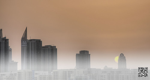 sunset weather fog skyline architecture marina buildings dubai cityscape dusk uae tone hdr highdynamicrange tecom
