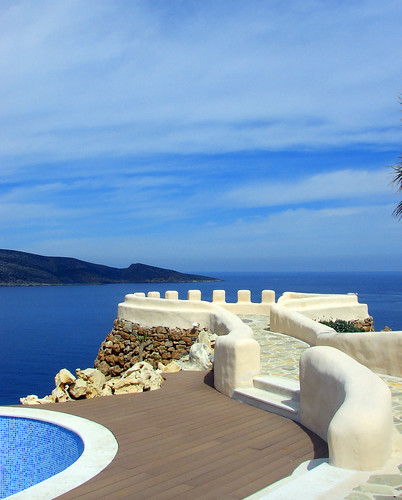 blue sea house colors clouds buildings kreta creta greece crete krete tholos lasithi greekvillage cretanvillage kavousi