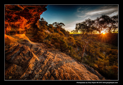 sunset blackheath sydney australia bluemountains windcave perryslookdown