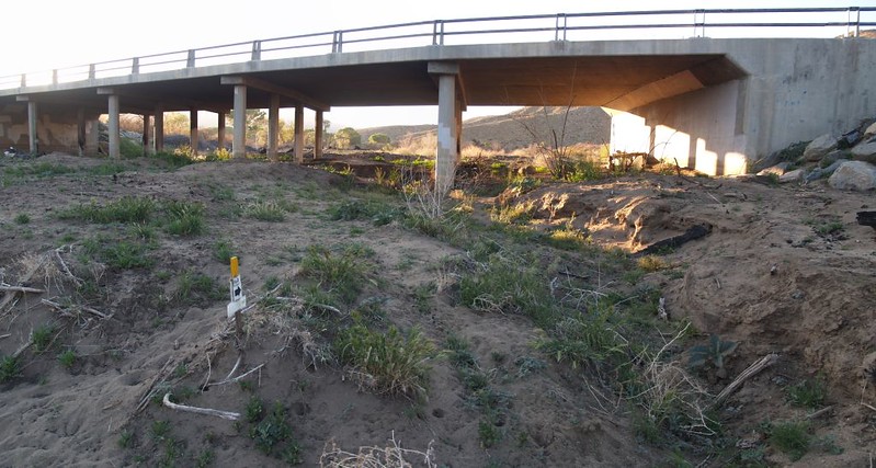 Water cache at Scissors Crossing under the Route 78 Bridge