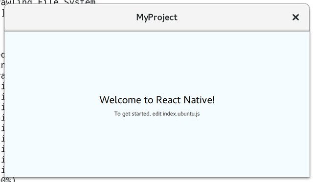 react-native-ubuntu app running on Fedora Linux