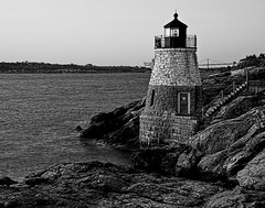 Castle Hill Lighthouse, Newport, RI (BW Version)