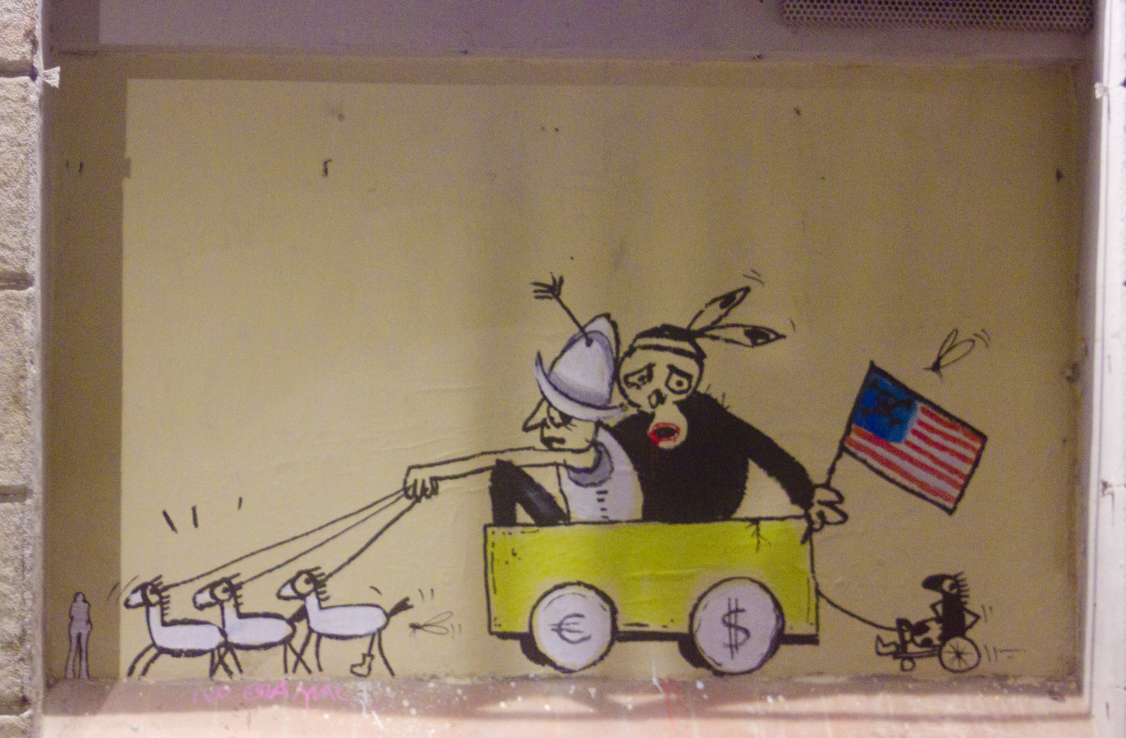 grafittis in barcelona and street advertising