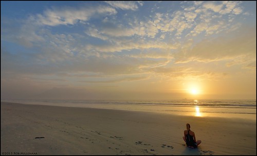 sunset people beach landscape southafrica scenery milnerton