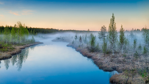 trees mist sunrise suomi landscape nikon zoom fi nikkor dslr 169 hdr hdtv d800 lieksa pohjoiskarjala 2470mmf28 ruunaantie