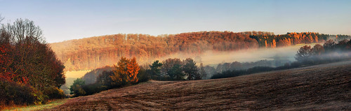 morning autumn panorama landscape