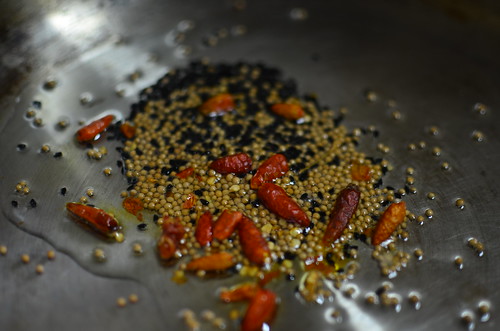 Spices, tempered in oil