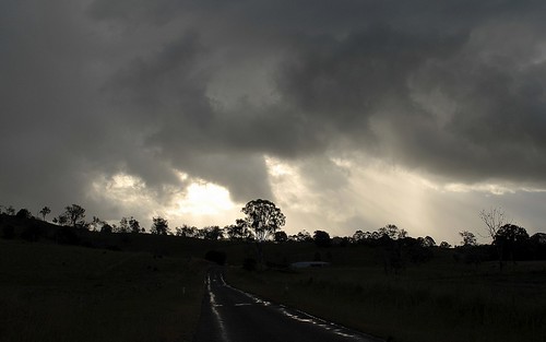road sunset sky nature weather silhouette clouds countryside scenery showers sunrays cloudscape lateafternoon wetroad sunlightthroughclouds richmondvalley