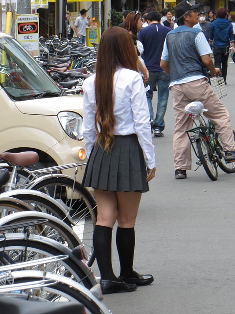 Girl like School Girl in Nipponbashi, Osaka