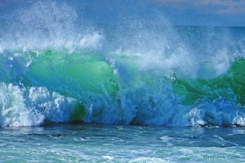 Waves crashing at Iluka