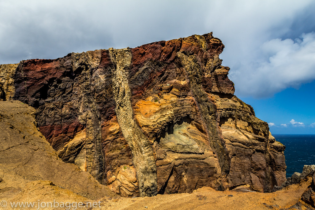 Volcanic rock detail in Ponta de São Lourenço Madeira