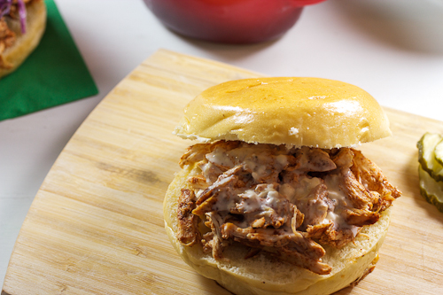 Smoked Pulled Chicken with White BBQ Sauce #Hellmanns100