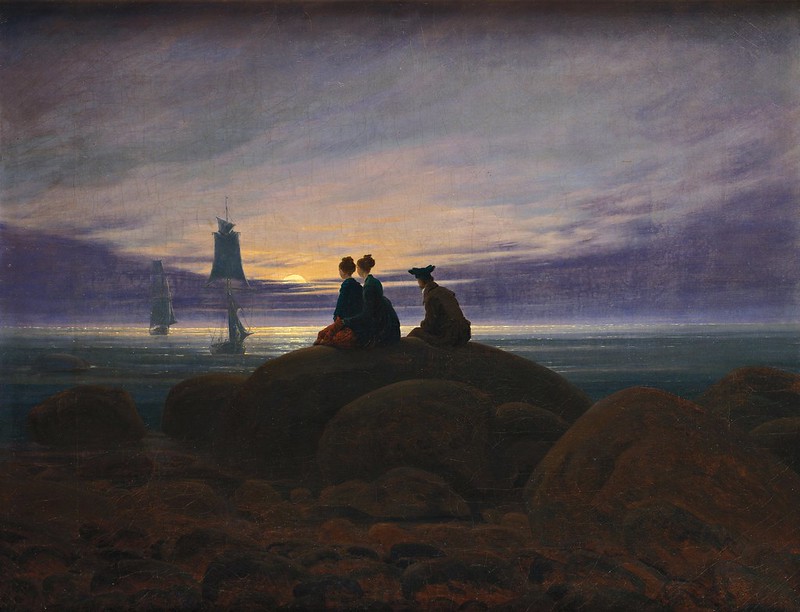 Caspar David Friedrich - Mondaufgang am Meer (1822)