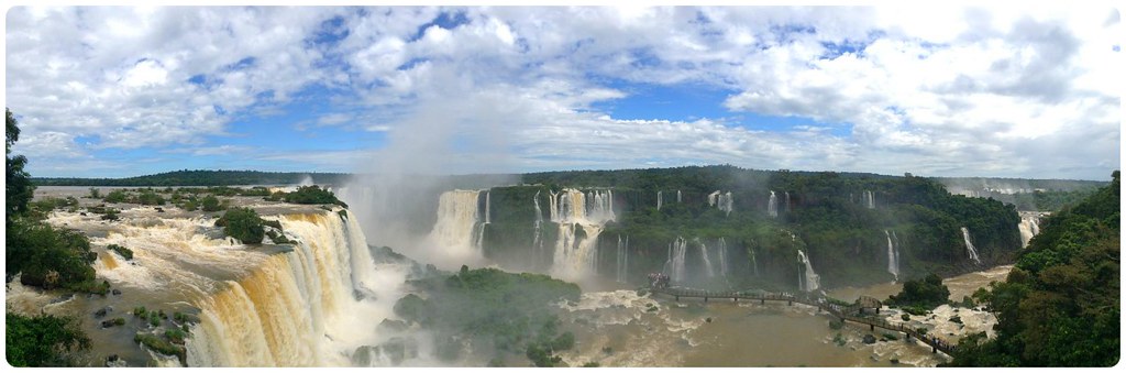 iguazu falls brazil panorama