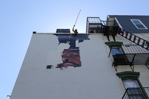 Painting over a mural