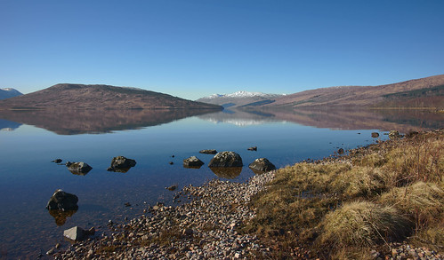 uk reflection landscape scotland highlands locharkaig