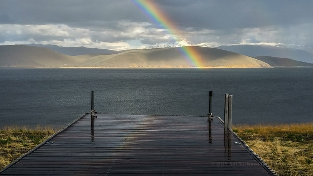 Wet Rainbow Reflection