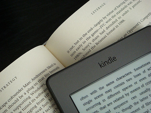 Kindle and a book