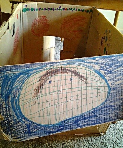 Space Ship from cardboard box