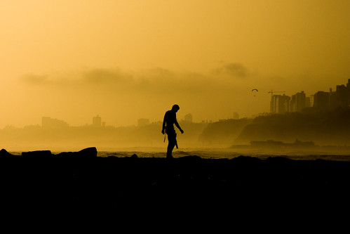 sunset sea silhouette yellow lima costaverde 75300mmcanon