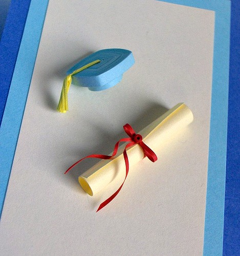 Quilled Graduation Card
