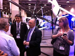 Alistair Burt (pictured with Jonathan Dart, Consul-General and Claire Hastings, Media, Press and Public Affairs Officer) talks to Brican at OCE Discovery.