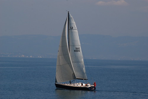 Yachts in international waters in Central Europe (Bodensee)
