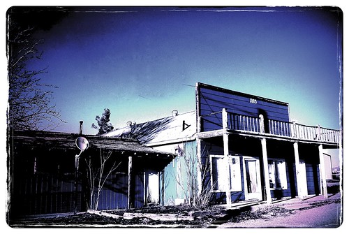 blue arizona roadside hillside bluehouse oldwest