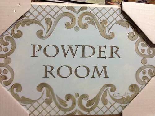 Powder Room sign
