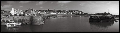 from panorama field view harbour middle portpatrick 164degree