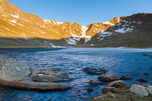 morning mountains ice sunrise colorado unitedstates lakes evergreen waterscapes arapahonationalforest mountevansscenicbyway