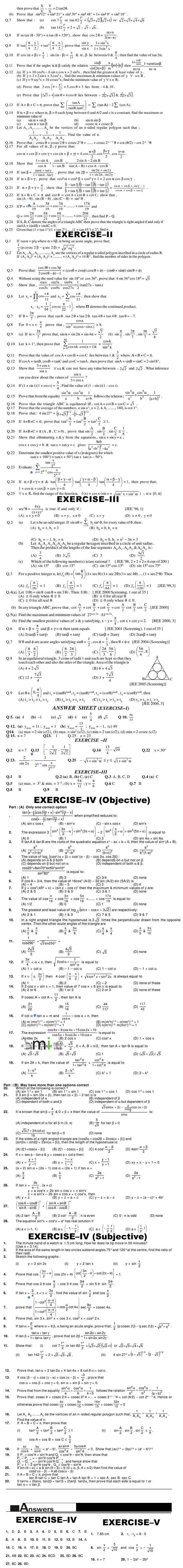 Maths Study Material - Chapter 22