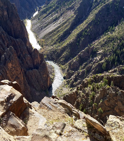 colorado canyon water-from-above