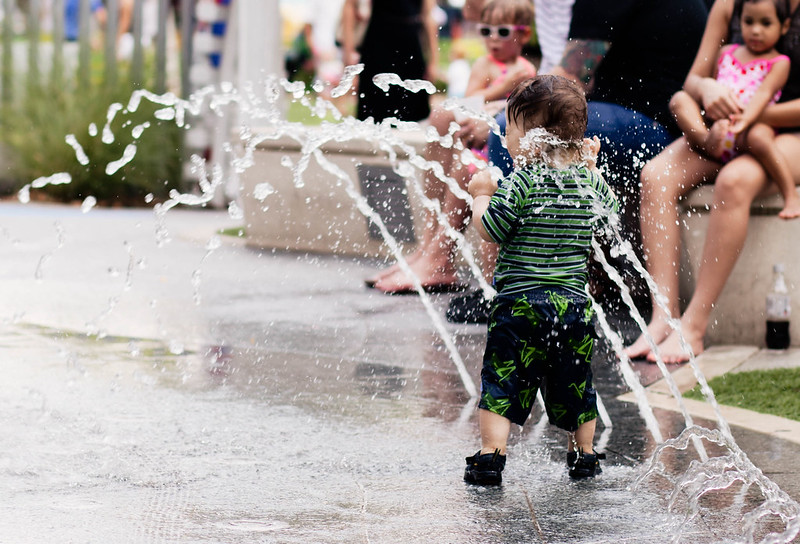 klyde warren toddler splash park, summer 2013